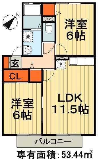 アークパレス(2LDK/2階)の間取り写真