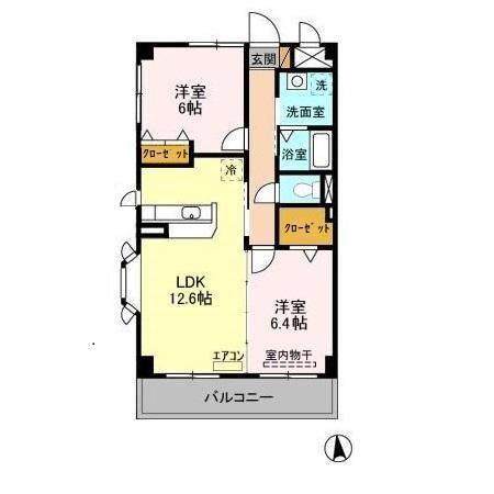 PRIMAVERA(2LDK/2階)の間取り写真