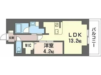 サンエール南堀江(1LDK/4階)の間取り写真