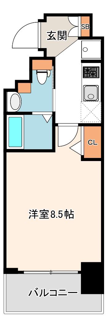 ファーストフィオーレ京橋イースト(1K/9階)の間取り写真