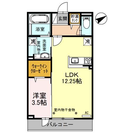 ロイヤル・エン(1LDK/3階)の間取り写真