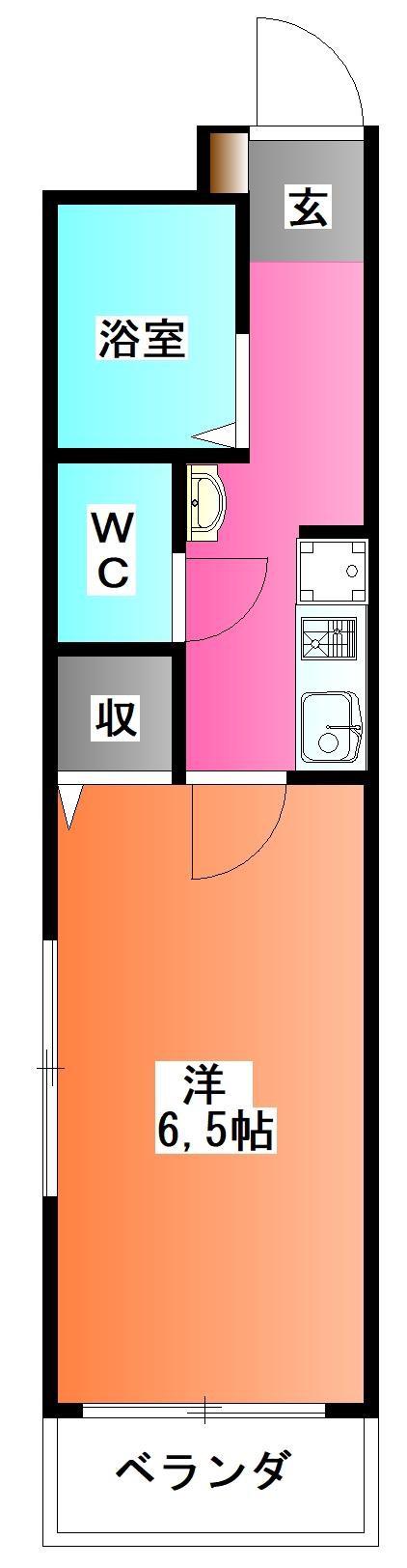 たんぽぽ荘(1K/1階)の間取り写真