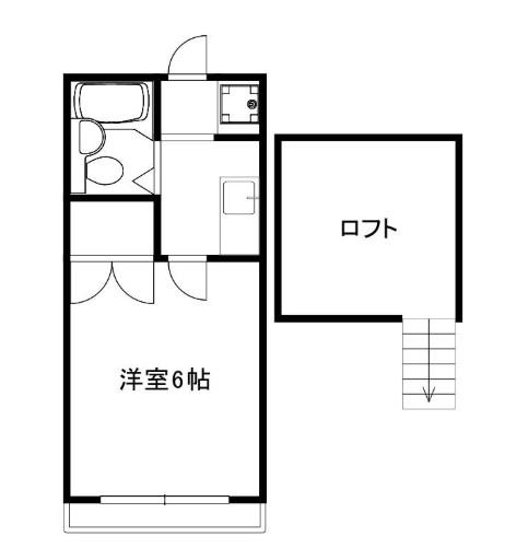 福住プラザ(1K/2階)の間取り写真