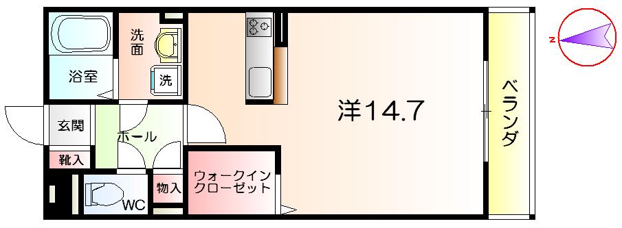 シャーメゾンさかい(1K/3階)の間取り写真