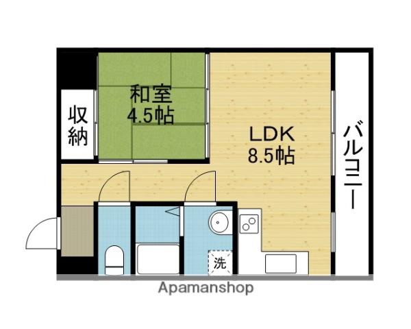 クロワールレジデンス新今里公園(1LDK/7階)の間取り写真