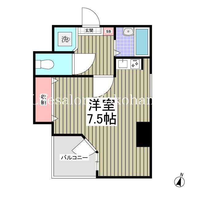 シャトール田口東白楽(ワンルーム/10階)の間取り写真