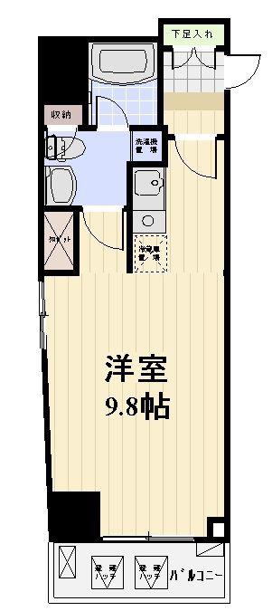 プロスペクト日本橋本町(ワンルーム/8階)の間取り写真