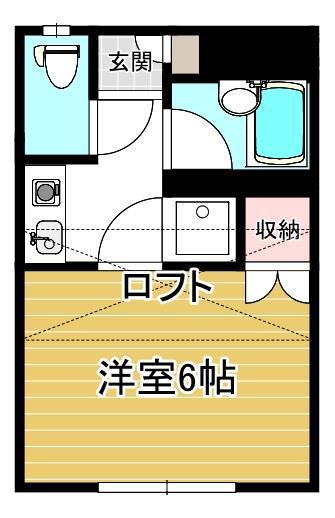 ドーム21マスダハイツ(1K/2階)の間取り写真
