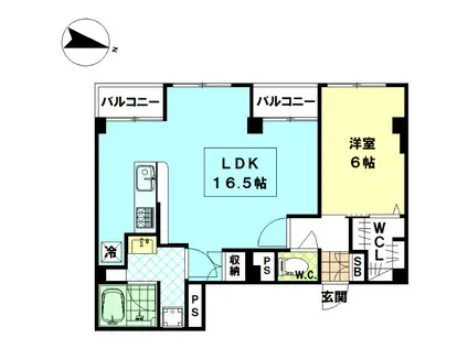 サイネリア(1LDK/2階)の間取り写真