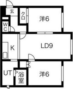 プラザイン西町(2LDK/2階)の間取り写真