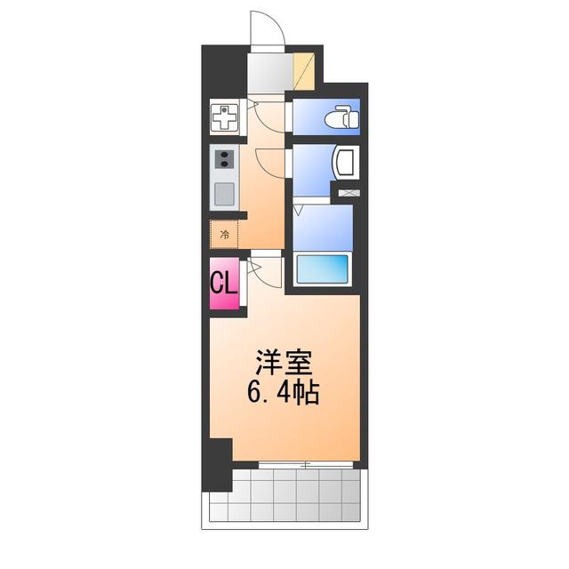 S-RESIDENCE堺湊駅前AZURE(1K/12階)の間取り写真