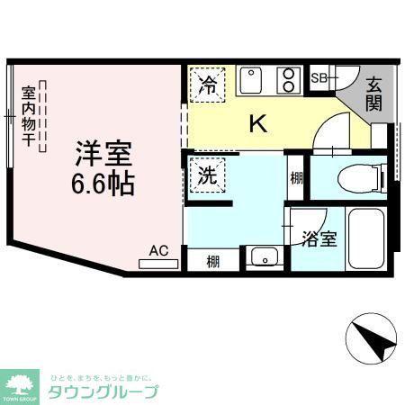 グランテージ西小山(ワンルーム/3階)の間取り写真