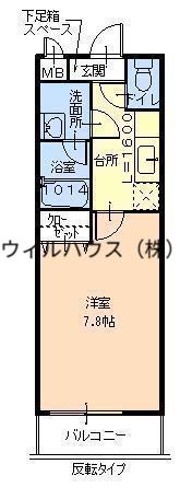 フジパレス堺鳳東Ⅲ番館(1K/2階)の間取り写真