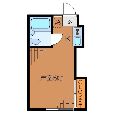 レジデンス泉(ワンルーム/1階)の間取り写真