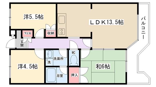 リバリーライフ(3LDK/2階)の間取り写真