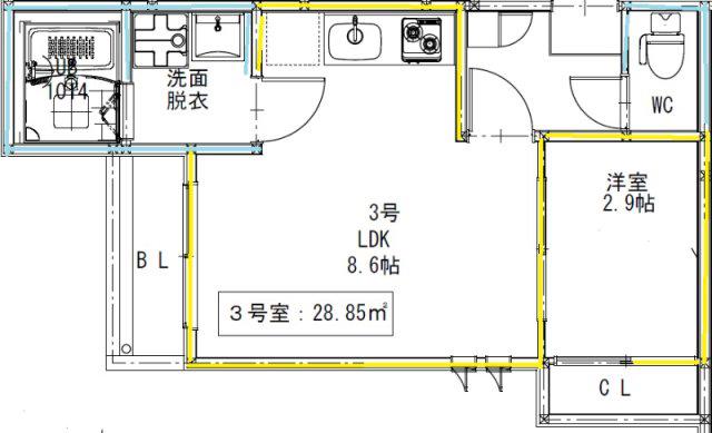 G-SMART CHARMANT(1LDK/2階)の間取り写真