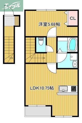 MYESTATE 旭本町 西棟(1LDK/2階)の間取り写真