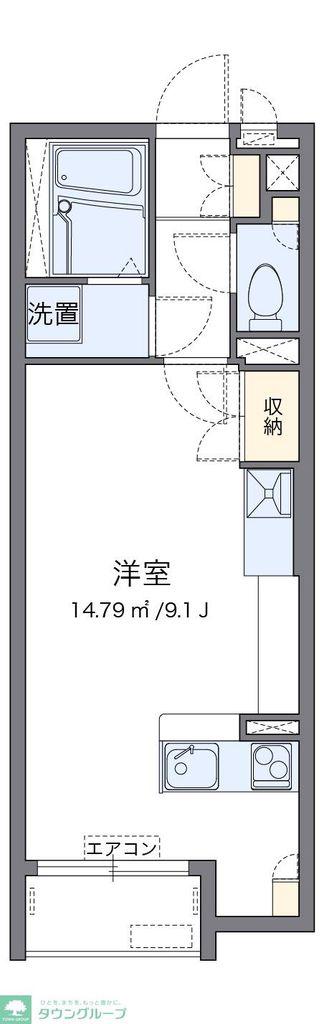 レオネクストサンフラワーV(ワンルーム/1階)の間取り写真