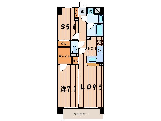 プレミアノッツェ祐天寺(1SLDK/4階)の間取り写真