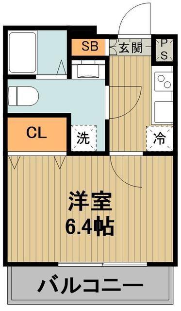 アクアタウンイーストI(1K/5階)の間取り写真