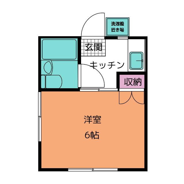 エステート白山(1K/2階)の間取り写真