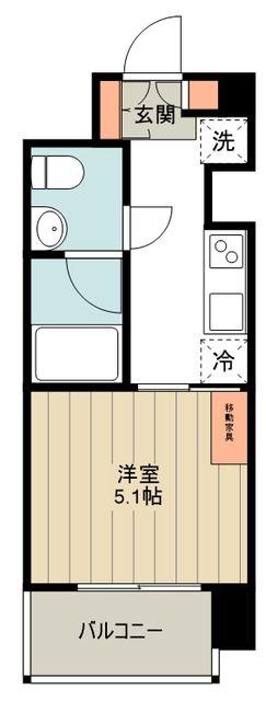 TOKIO久米川タワー(1K/4階)の間取り写真