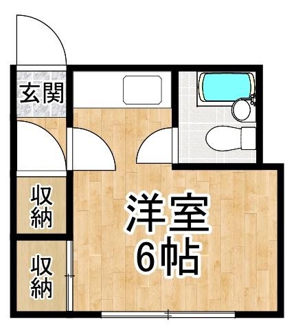 コーポ生野(ワンルーム/1階)の間取り写真