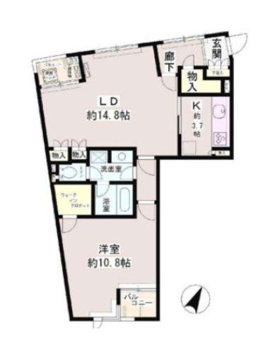 パティオス11番街(1LDK/4階)の間取り写真