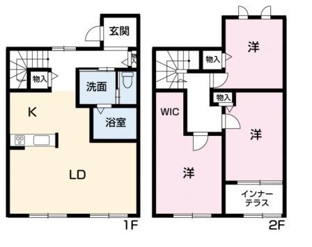 シャーメゾン辻井(3LDK/1階)の間取り写真