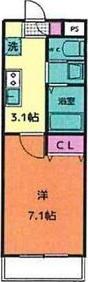 A・CITY一宮三条(1K/3階)の間取り写真