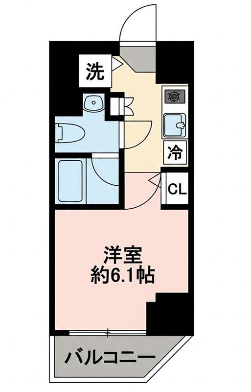 SHOKEN RESIDENCE新丸子IIショウケンレジデン(1K/3階)の間取り写真