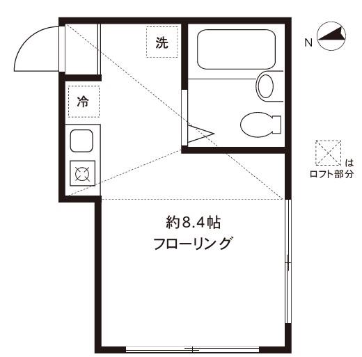 DRホームズ町屋(ワンルーム/1階)の間取り写真