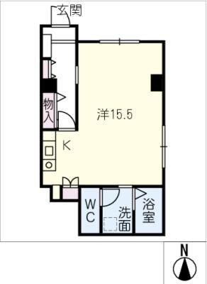 アイデーマンション(ワンルーム/1階)の間取り写真