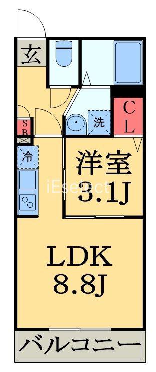 YS MARUCEAU(1LDK/3階)の間取り写真