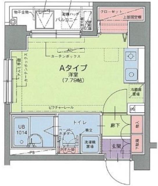 ドルチェ銀座東・壱番館(ワンルーム/6階)の間取り写真