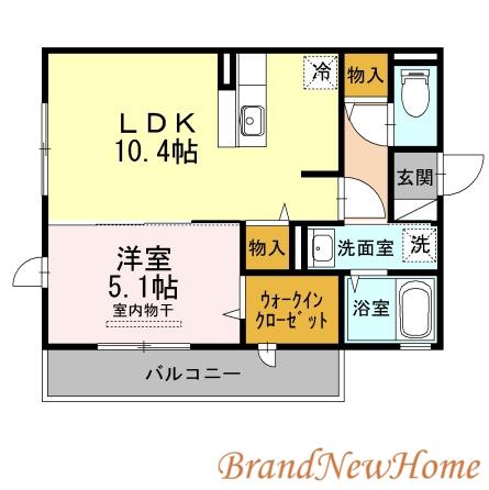地下鉄御堂筋線 北花田駅 徒歩10分 2階建 築14年(1LDK/2階)の間取り写真