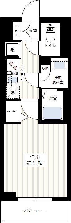 AZESTときわ台(1K/2階)の間取り写真