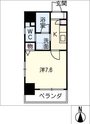 アールズタワー志賀本通駅前(1K/5階)の間取り写真
