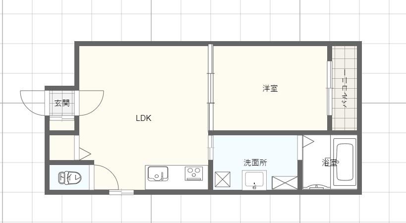 F ASECIA ILIA(1LDK/3階)の間取り写真