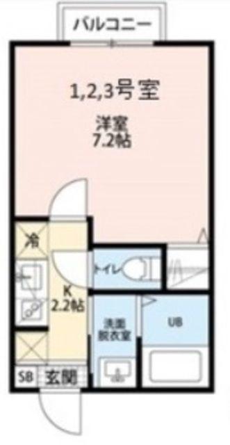 ヴィジオーネ西千葉(1K/2階)の間取り写真
