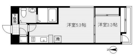 PROJECT NO56 TOKYO MEGUROSTREET(1DK/4階)の間取り写真