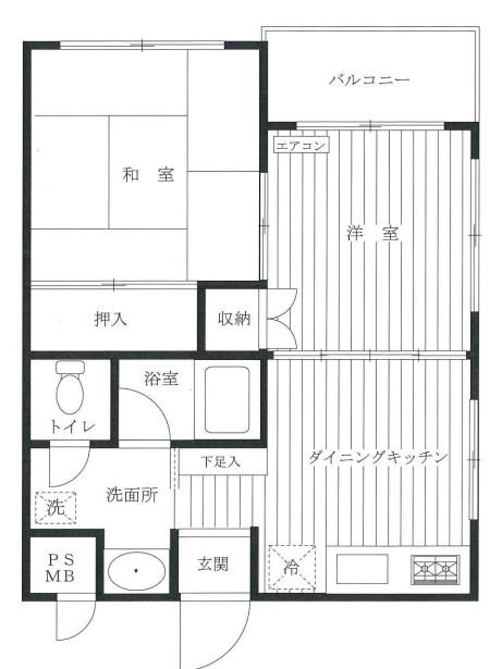 セントヒルズ本八幡(2DK/3階)の間取り写真