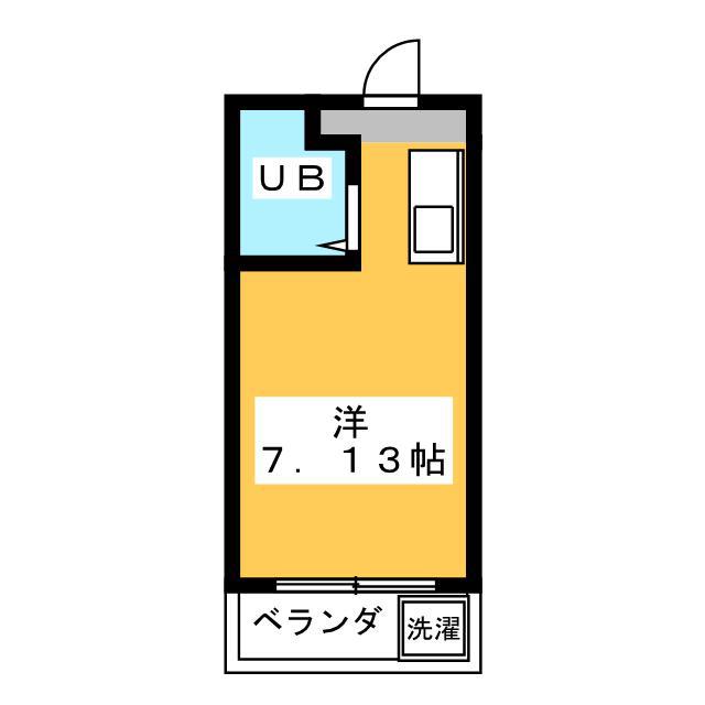 プチハイツ八幡(ワンルーム/1階)の間取り写真