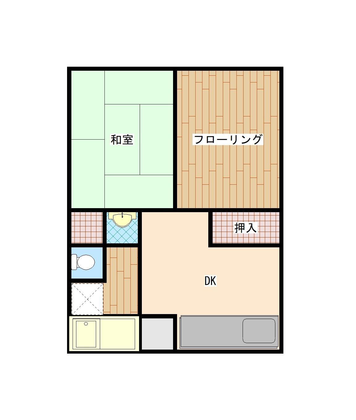 ハイツエンジェル(2DK/3階)の間取り写真