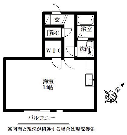 BLUE ROSE(ワンルーム/1階)の間取り写真
