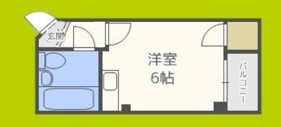 コルベール玉出(ワンルーム/5階)の間取り写真