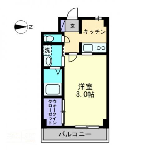 シャングリ・ラ霞(1K/3階)の間取り写真