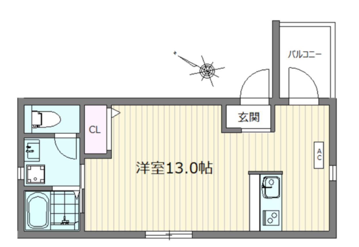 サンライズ東池袋(ワンルーム/3階)の間取り写真