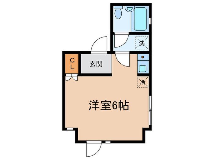 ヒューゲルハイム三軒茶屋(ワンルーム/2階)の間取り写真