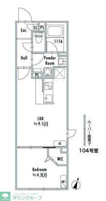 GRAN PASEO鷺ノ宮(1LDK/2階)の間取り写真